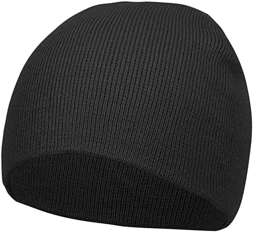 Creature Solid Winter Short Woolen Caps (Black)
