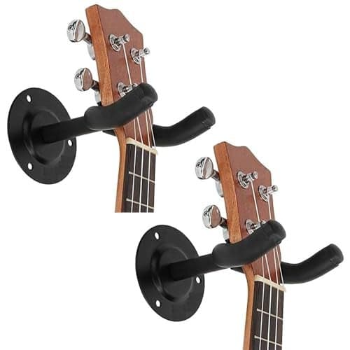 EDNITA Guitar Wall Hanger, Guitar Wall Mount, Guitar Hanger Wall Hook Stand Rack for Acoustic | Electric | Bass Guitar | Banjo | Mandolin, Guitars Accessories (Pack of 2)