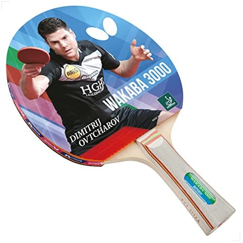 Butterfly Wood Wakaba 3000 Table Tennis, Multicolor