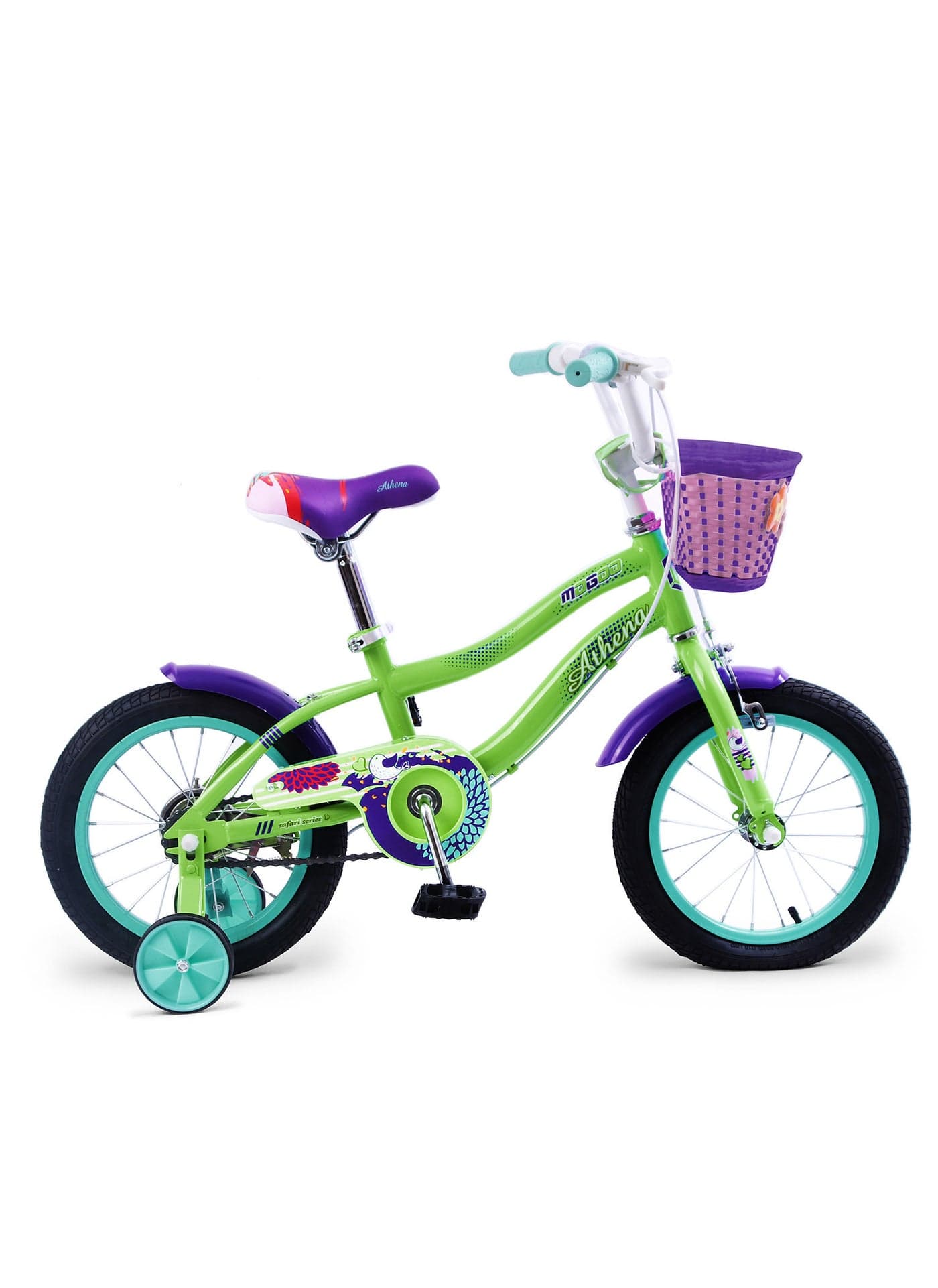 Athena 12 Inch Kids Bike | 12-Inch Wheel Size | Adjustable Seat | Dark Green Color