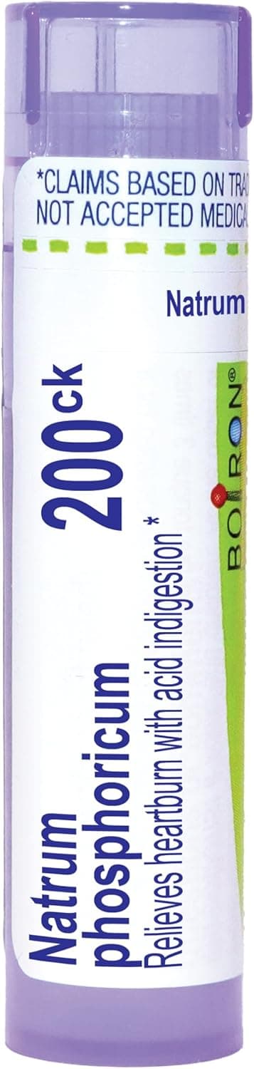 Boiron Natrum Phosphoricum 200Ck for Heartburn with Acid Indigestion - 80 Pellets