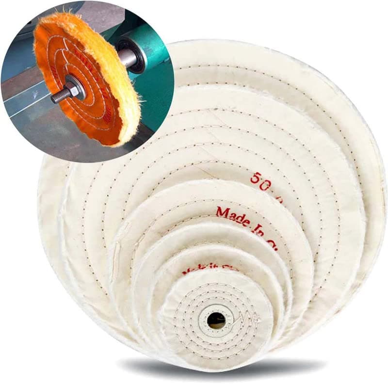 DIY Crafts Pack of 3 Pcs 4 inch Pad Off White Spiral Stitched Cotton Buffing Polish Wheel Bench Grinder Polishing Wheel Layers Cotton Spiral Stitched Cotton Pack of 3 Pcs 4 inch Pad Off White