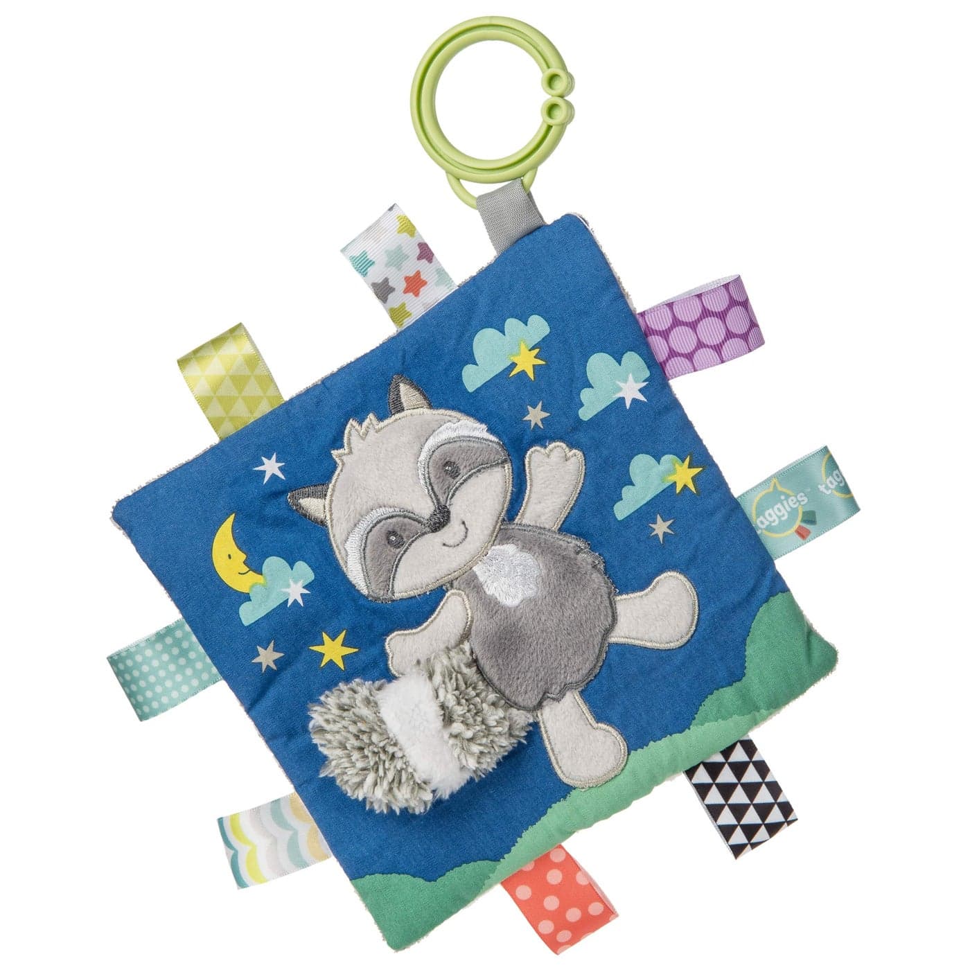 Taggies Soothing Sensory Crinkle Me Toy with Baby Paper and Squeaker Harley Raccoon 65 x 65Inches