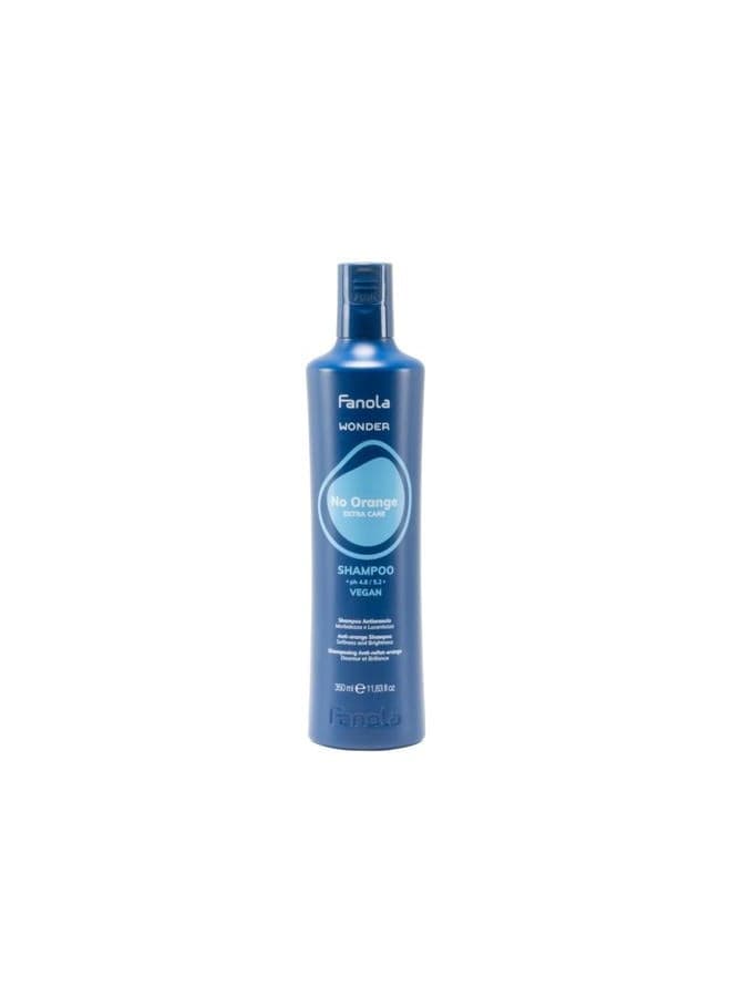 Wonder No Orange Blue Shampoo for Color Treated Hair - Toning Hair Color Shampoo for Light Brown to Platinum Strands - Neutralizes Orange & Brassy Tones - Vegan & Sulfate-Free (11.8 fl oz)