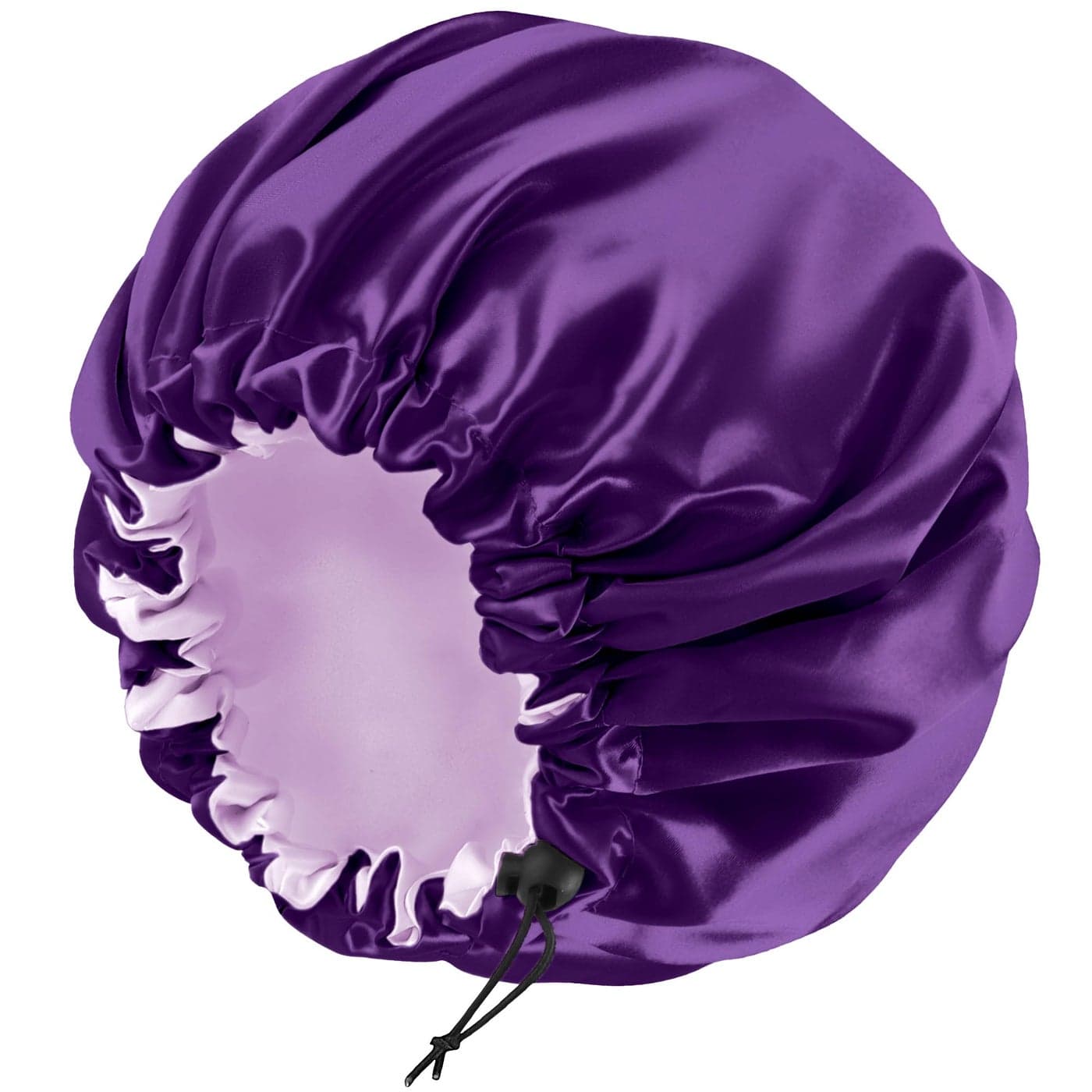 Satin Bonnet Silk Bonnet for Curly Hair Bonnet Braid Bonnet for Sleeping Bonnets for Women Large DoubleLayer Adjustable Purple
