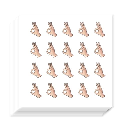 AHANDMAKER 400Pcs OK Sign Stickers Circle Game Gotcha Okay Ok SelfAdhesive Planner Stickers for Party Decorative Presents Sealing Planner Calendar Scrapbooking Craft Calendars Journals Album