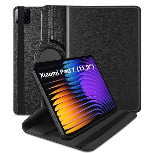 TGK 360 Rotatable Smart Flip Cover for Xiaomi Mi Pad 7 11.2 inch Case/Pad 7 Pro (Black)