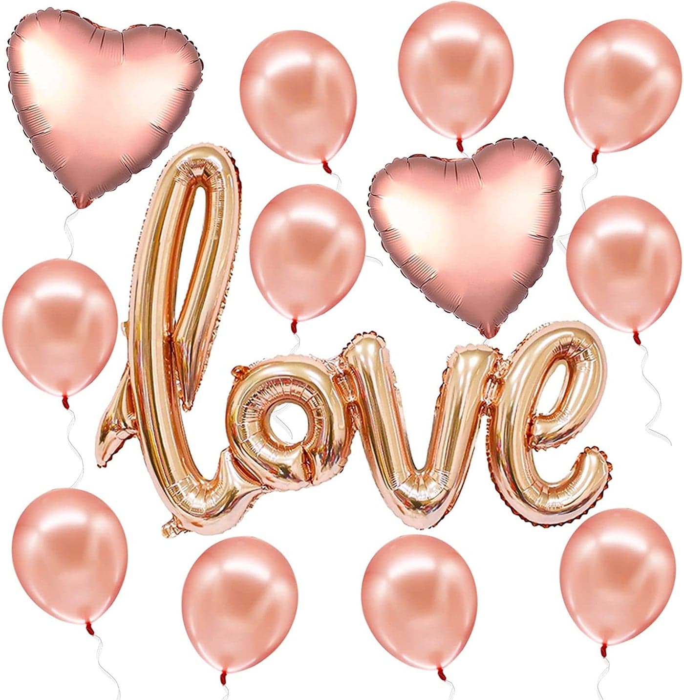 AMFIN® (Pack of 13) Romantic Decoration Balloon/Love Foil Balloon/Photo shoot Valentine Combo/Anniversary Love Balloon/Love decoration items/Birthday Decorations Love Theme