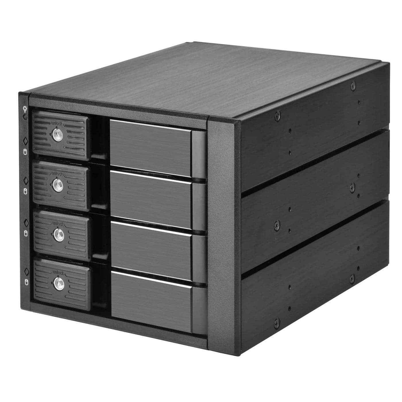 SilverStone Technology FS30412G Three 525 Bay to Four 35 SAS12G SATA 6Gbits trayless hotswap cage SSTFS304B12G
