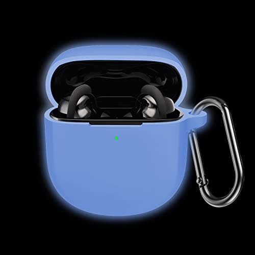 LEFXMOPHY Case Cover for Bose QuietComfort Earbuds II 2 2022 New, Blue Silicone Protective Protector Sleeve Accessory Glow in Dark