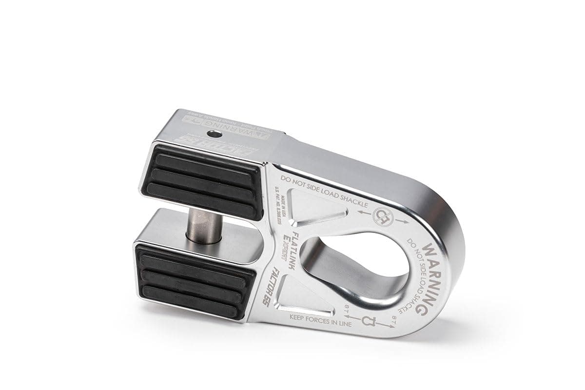 Factor 55 0008005 Flatlink E Expert Replaces Conventional Winch Hook with a Stronger ShackleDRing Mount Maximum Load 16000 lb Ultimate Failure Greater Than 40000 lb Silver