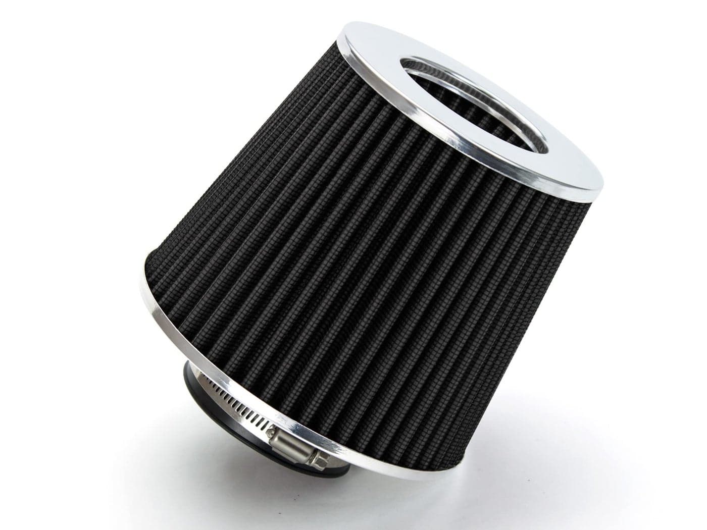 BLACK 35 89 mm Inlet Cold Air Cone Replacement Quality Performance Washable ClampOn Dry Air Filter