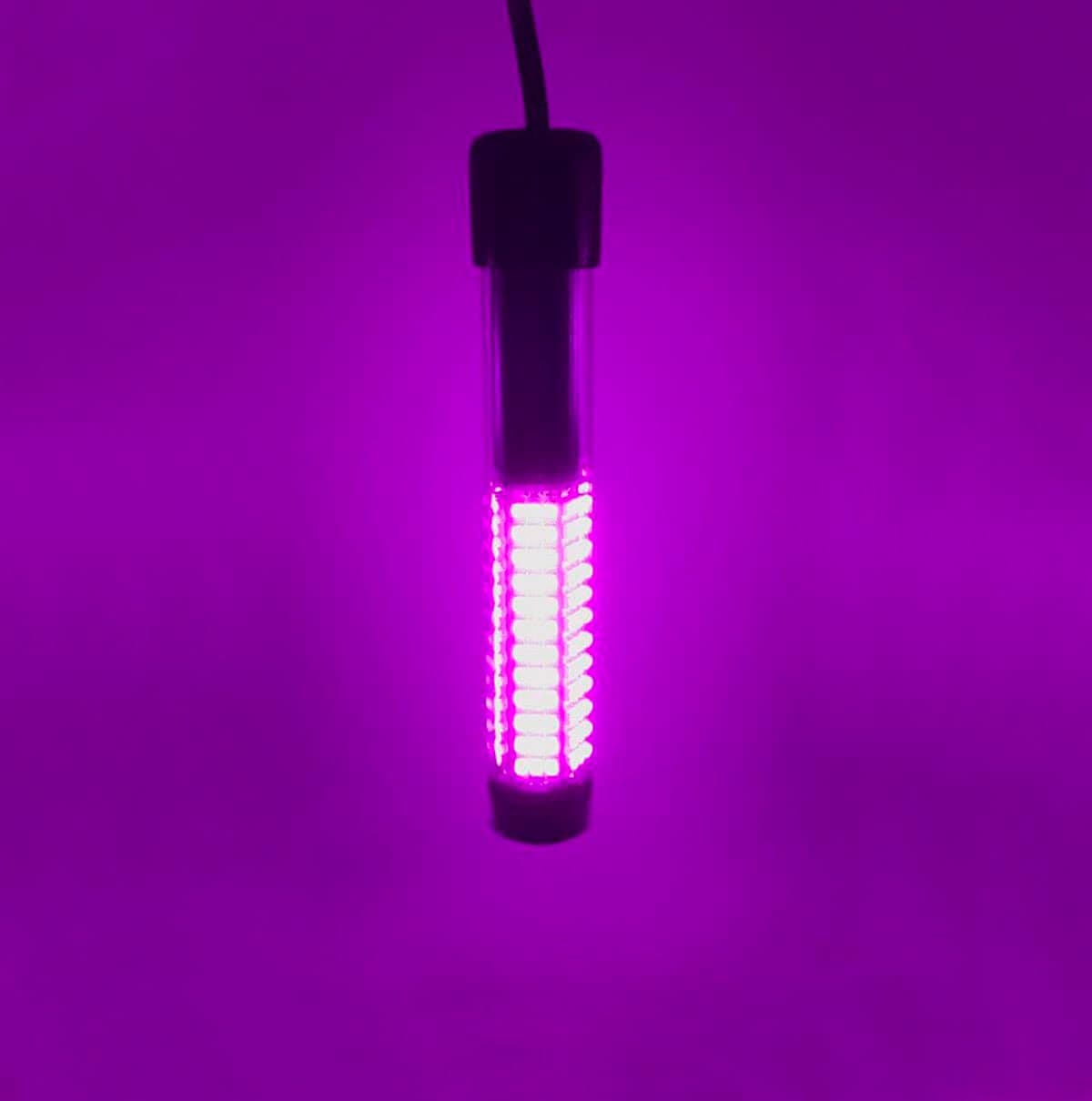 SAMDO Underwater Fishing Light Fish Attracting Light IP68 12V 180 SMD LED 1080 Lumens Drop Fish Boat Night Light 10.8W (Purple)