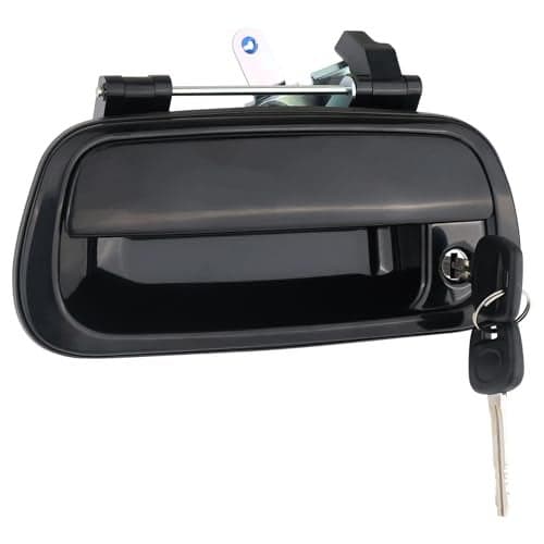 Osompar Exterior Tailgate Handle with Key Lock Cylinder Compatible with 20002006 Toyota Tundra Replaces 690900C010 690900C030C0 Smooth Black Liftgate Latch Assembly 80867 TO1915111