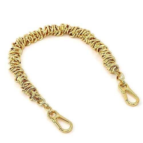 Unique Metal Bag Chains Purse Handles Shoulder Strap Replacement Accessories Charms for HandbagsYellow Gold 16 Inch