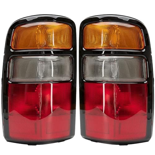 MiKaFex Tail Light Housing Compatible With 20002006 Chevy Tahoe Suburban 1500 2500 GMC Yukon Driver and Passenger Side Threecolor Black Border Rear Brake Lamps Rear Brake Lamps