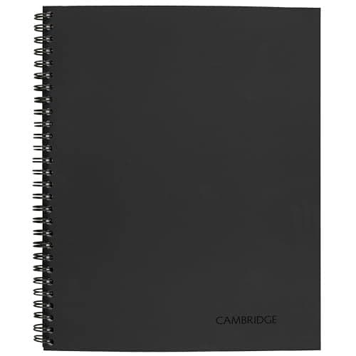 Cambridge Limited Business Notebook, Legal Ruled Paper, 8-1/4" x 11", 80 Sheets, Flexible Soft Touch Cover, Wirebound, Gray (06062)