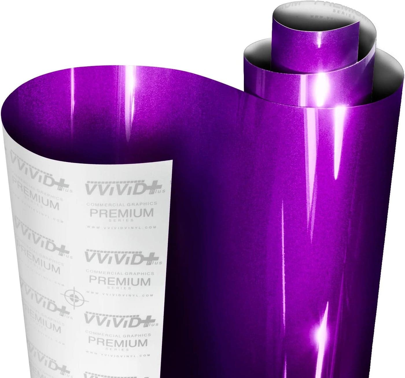 VViViD+ Ultra Gloss Candy Purple Vinyl Car Wrap - Premium Paint Replacement Film Roll (1.5ft x 5ft)