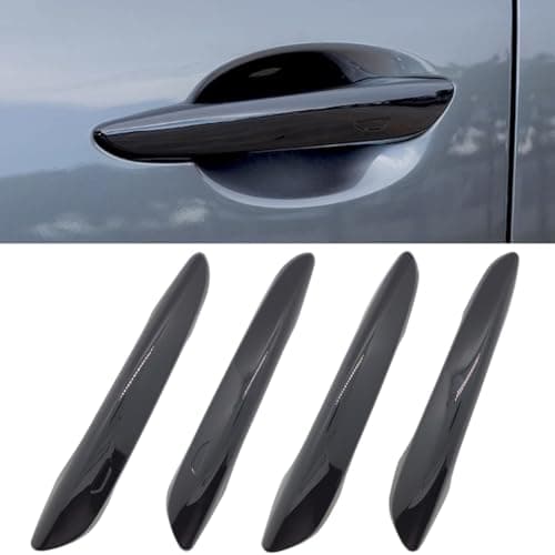 Zacxoxsr No Adhesive Car Door Handle Cover Protector Compatible for 2020 2021 2022 2023 2024 2025 2026 Mazda 3 CX-30 2023 2024 2025 2026 CX-50 Accessories (1. Glossy Black)