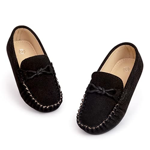 CENCIRILY Toddler Boys Girls Loafers Soft Slip On Little Kid Oxford Dress Flats Casual Boat Shoes School Uniform Moccasin Walking Shoes