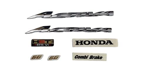 Quada 2 pcs Emblem Badge Decal 3D Tank Logo Activa 6G Sticker for Activa(Both Side of Petrol Tank) (6G) (6G)