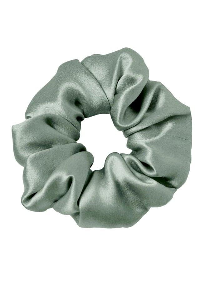 LILYSILK Silk Hair Scrunchies for Frizz & Breakage Prevention 100% Mulberry Silk Hair Ties No Damage Elastic Silk Ponytail Holders, 1Pc, Avocado Green