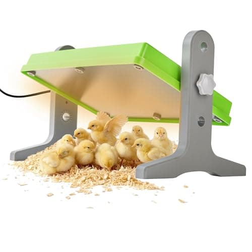 Fuzzy Bird Chick Brooder (12''*8'') Brooder Heater for Chicks Ducks and Birds Incubation Heating Keep Chicks Warm Newly Upgraded Temperature Adjustable Height Adjustable Chick Heating Plate - Green