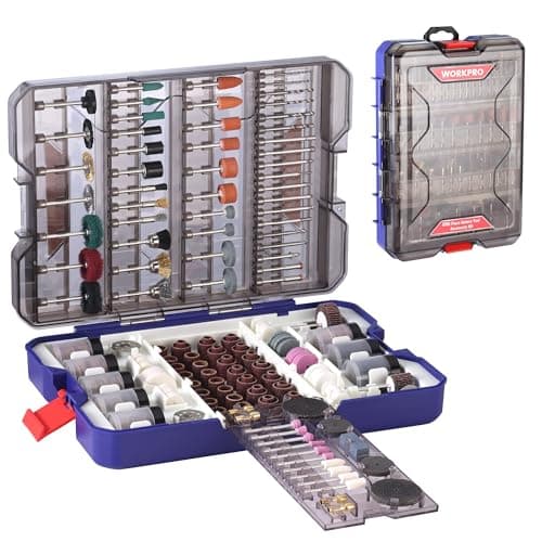 WORKPRO 698-Piece Rotary Tool Accessories Kit, Rotary Tool Bits for Easy Cutting, Grinding, Sanding, Polishing, Cleaning, Drilling, Carving and Engraving