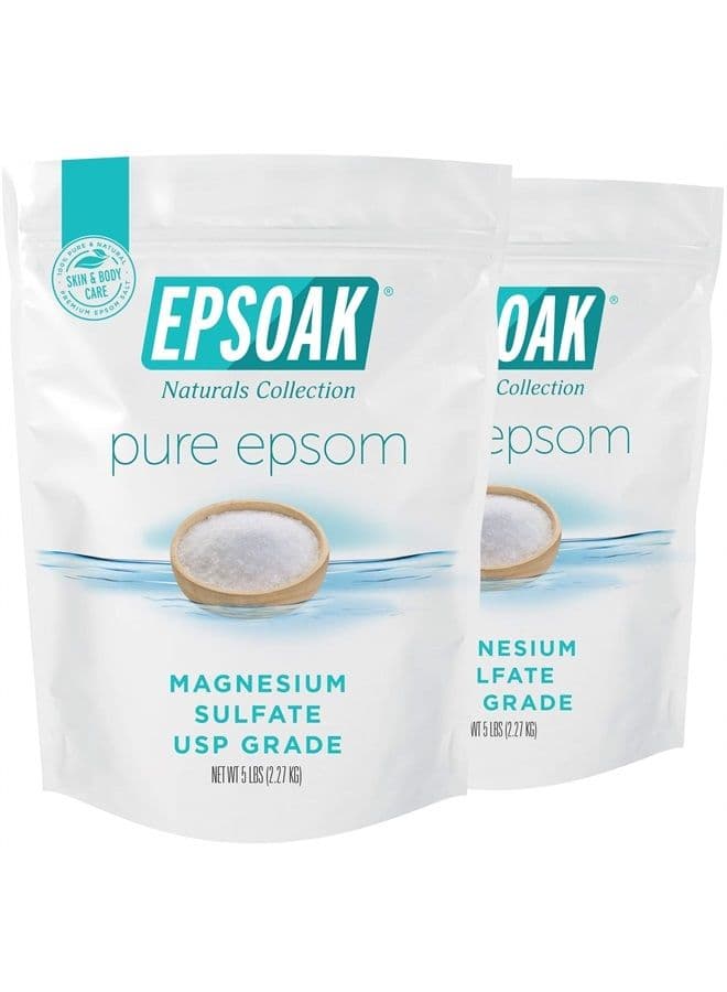 Epsoak Epsom Salt 10 lbs. (Qty. 2, 5 lb. Bags) Magnesium Sulfate USP