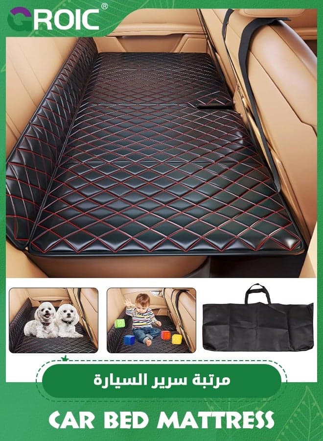 Non-Inflatable Car Bed Mattress, Dog Car Seat Cover, Folding Portable Car Back Seat Bed, 53.15" L x 31.5" W Car Travel Camping Mattress for Sleeping, for Car/SUV/Truck