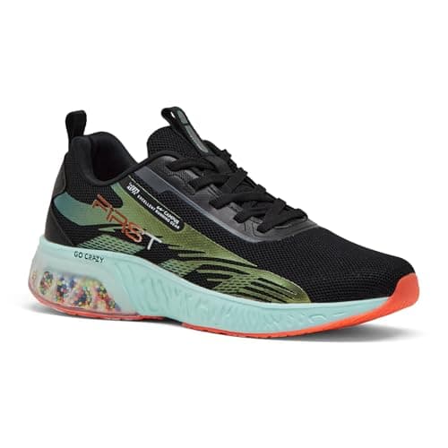 Campus Men's First Running Shoes BLK/MATTLIC.GRN - 10UK/India