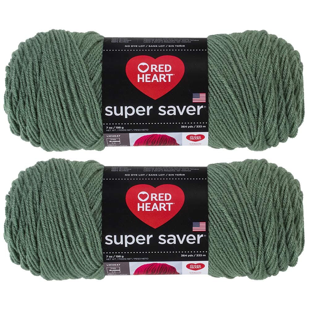 Bulk Buy Red Heart Super Saver 2Pack Light Sage 7 oz Each Skein