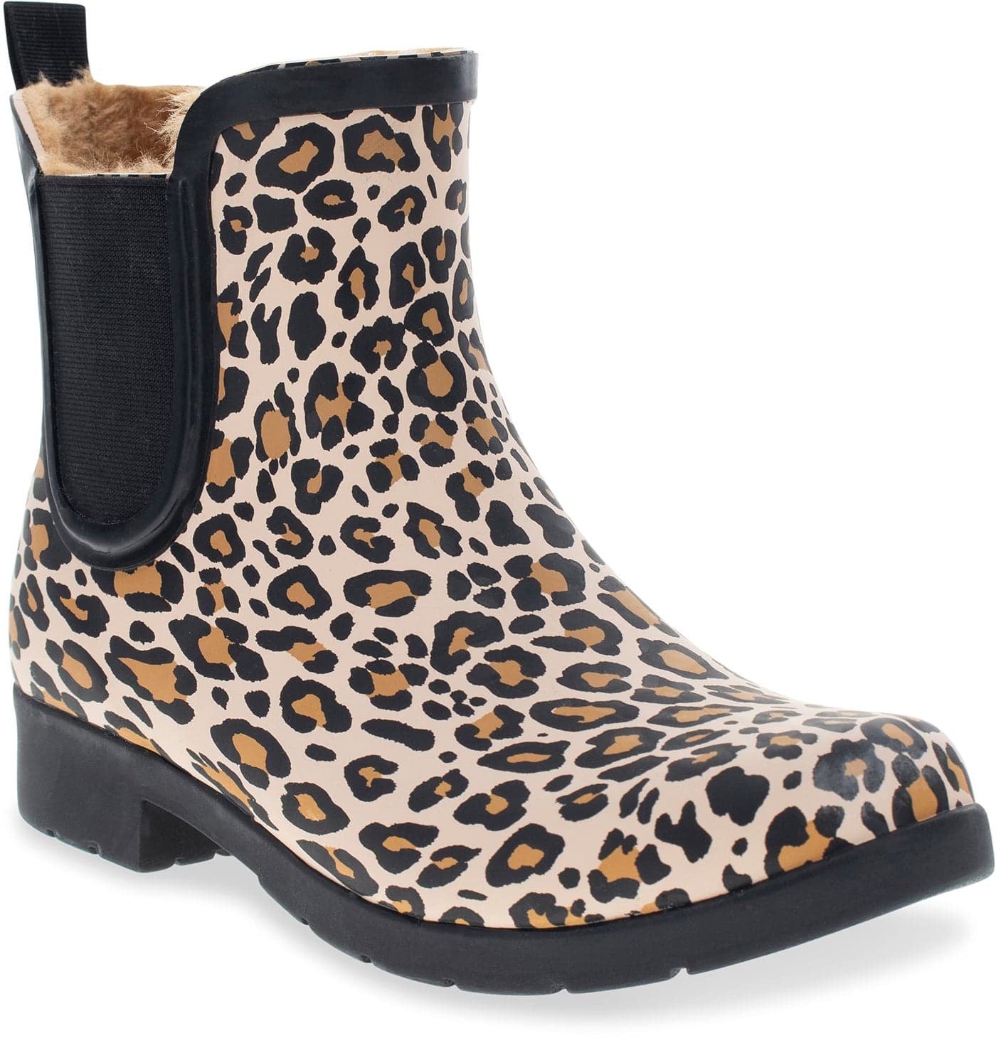 Chooka Womens Waterproof Plush Chelsea Bootie Rain Tan 7 US