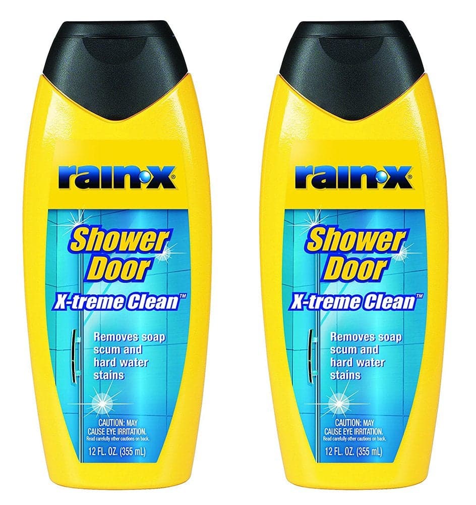 Rain-X Shower Door X-treme Clean | Pack of 2, 355mL Each | Ultimate Glass Shower Door Cleaner | Removes Soap Scum, Dirt, Hard Water Build-Up, Calcium, Lime & Rust Stains | Delivers Sparkling Clean
