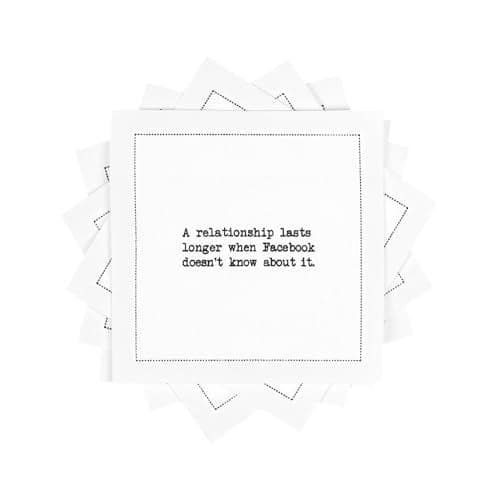 Five Star White Cotton Cocktail Napkins Beverage Bar Napkins 45 x 45 50 Pack