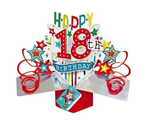 Happy 18th Birthday PopUp Greeting Card Original Second Nature 3D Pop Up Cards