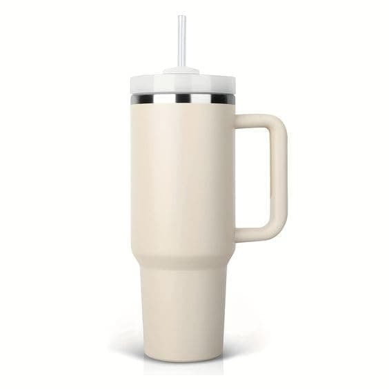 WROPZO Stainless Steel Tumbler with Lid and Straw 1200ml Vacuum Insulated Tumbler Double Wall Reusable Tumbler Bottle with Handle Leak Proof Tumbler for Office Gym Set of 1