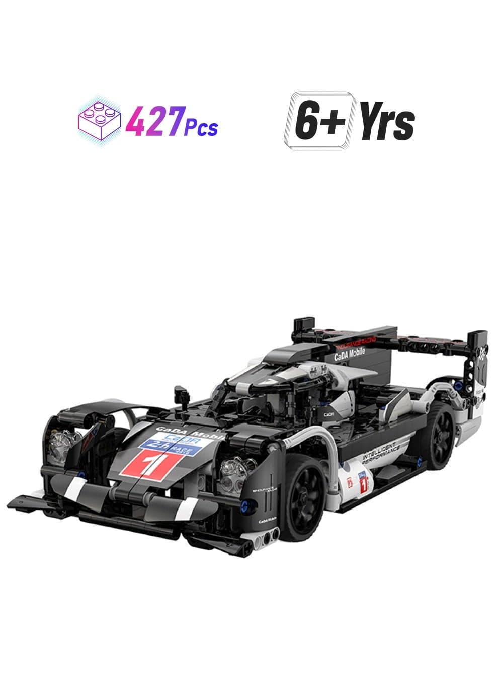 CaDA Remote Control Car Toy Building Blocks 1:14 GT Super Car (Dual Control) C51307W