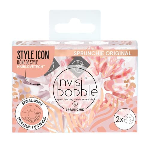 Invisibobble Sprunchie Well Always Have Panther Duo Scrunchie Set I 2 x Pastel Hair Scrunchies Girls Women Satin Hair Bobbles I Limited Collection Urban Safari
