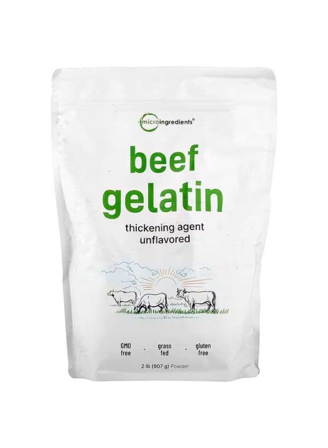 Micro Ingredients, Beef Gelatin Powder, Unflavored, 2 lb (907 g)