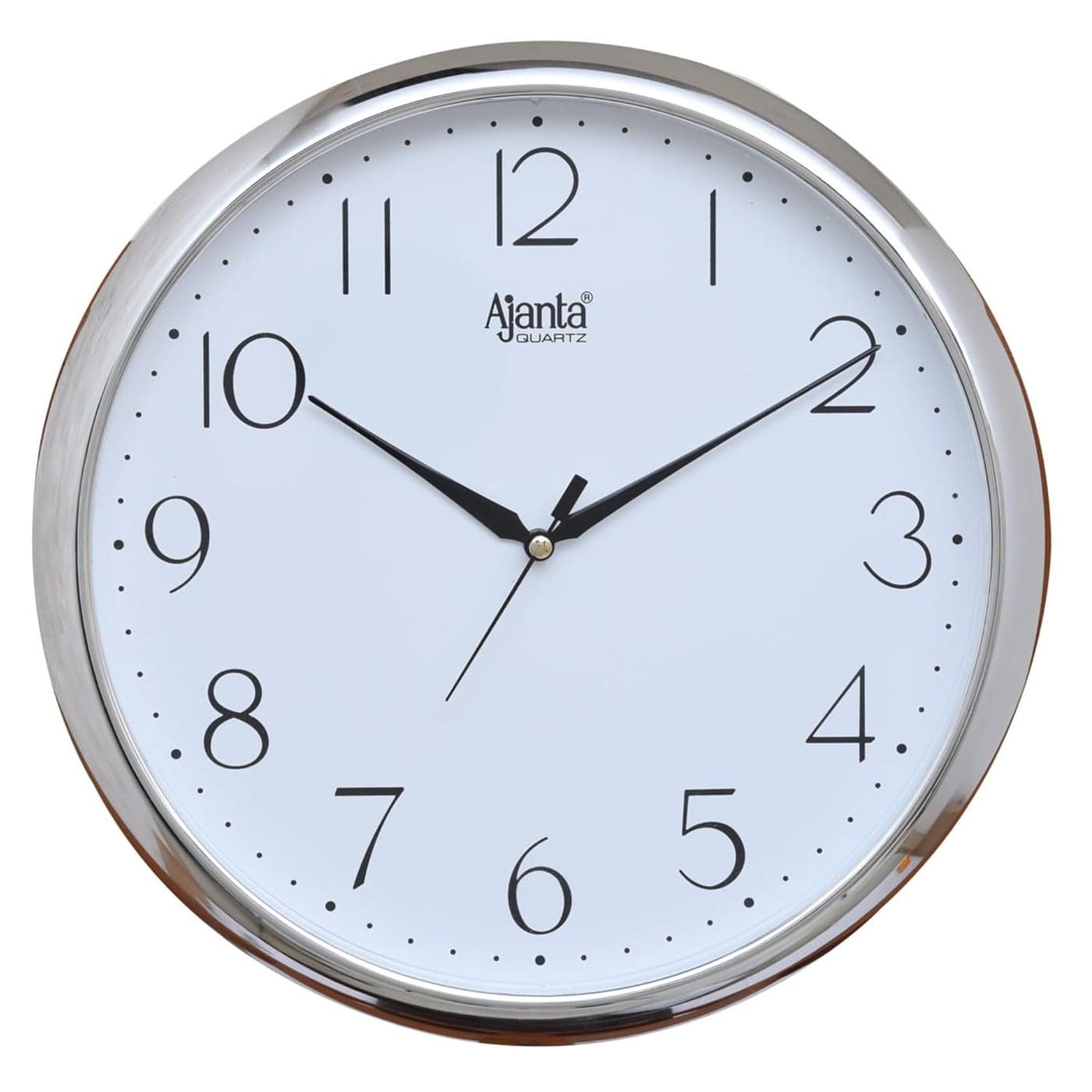 Ajanta Clock Wall Clock for Home and Offices 11 Inches Wall Clock Wall Watch White_28 x 28 x 3 cm