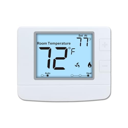 Non Programmable Thermostat for Home, Digital Energy-Saving Thermostat,Single-Stage Systems, 1 Heat/1 Cool, Easy DIY Install, White Backlight