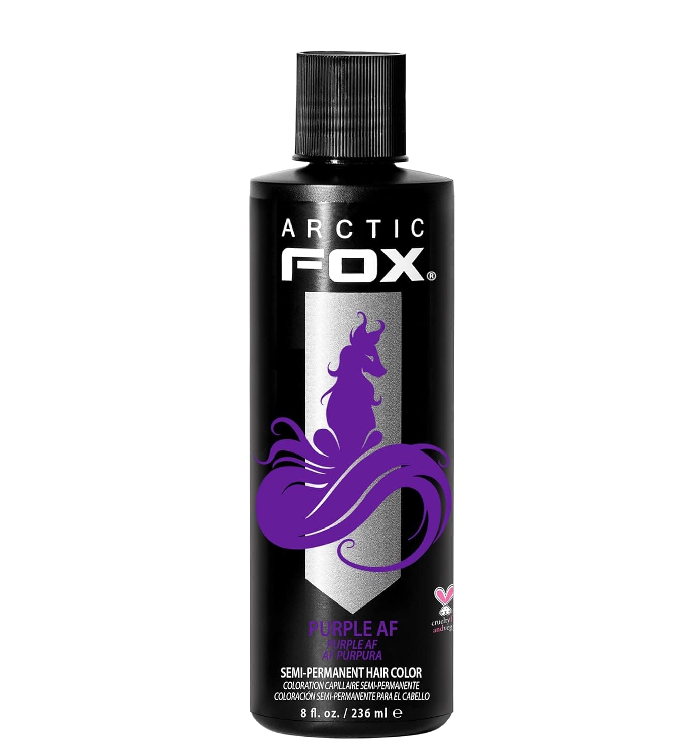 ARCTIC FOX Vegan and CrueltyFree SemiPermanent Hair Color Dye 8 Fl Oz PURPLE AF