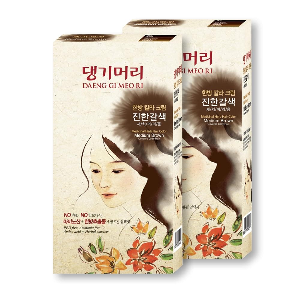 Daeng Gi Meo Ri Hair Color Medium Brown 2 PACK