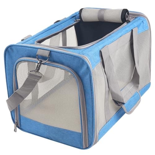ATVobi Portable Cat Carrier for Small to Large Cats Soft Airline Approved Blue