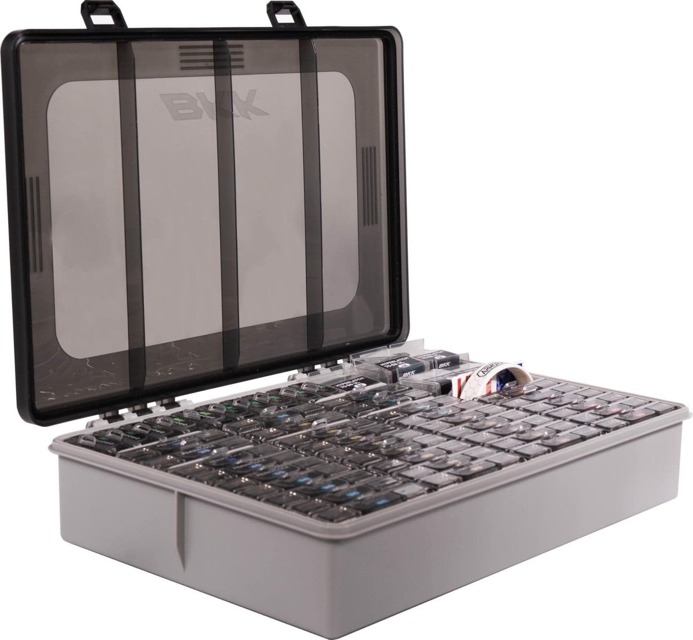BKK Fishing Box with Tackle Hooks Boxes with Dividers OCD Tackle Storage Organizer System Fully Loaded Includes all ArmorPoint Hooks and Accessory Boxes