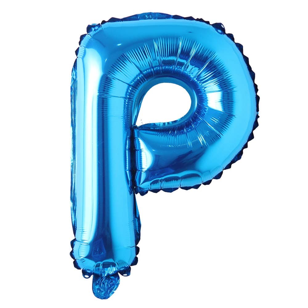 16 inch Single Blue Alphabet Letter number Balloons Aluminum Hanging Foil Film Balloon Wedding Birthday party decoration banner Air Mylar Balloons 16 inch Pure Blue P
