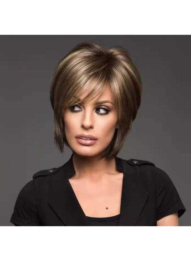Stylish Women's Wig - Straight Short Hair