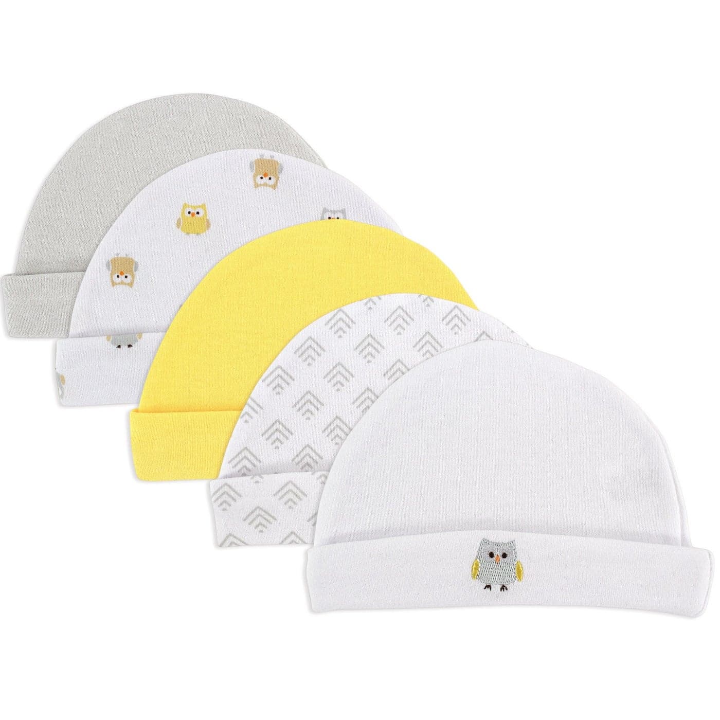 Luvable Friends Unisex Baby Cotton Caps, Owl, 0-6 Months