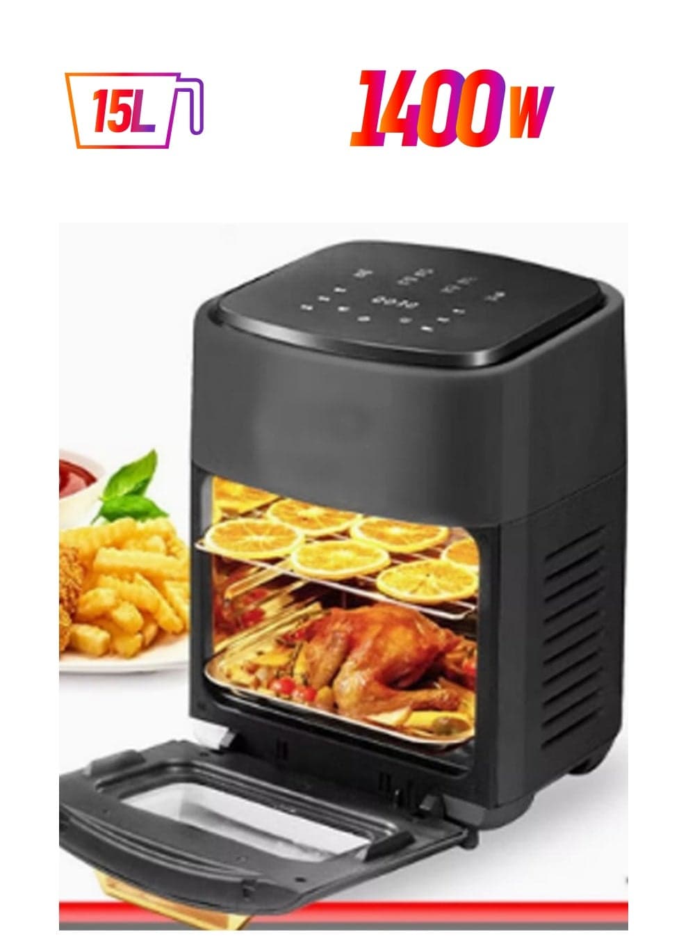 Air Fryer 15 L Household Healthy Oil Free Non Stick Grill Led Digital Touchscree